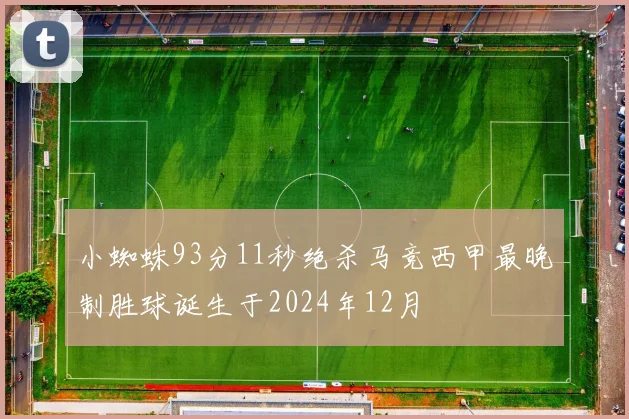 小蜘蛛93分11秒绝杀马竞西甲最晚制胜球诞生于2024年12月